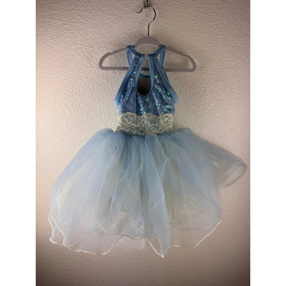 Weisman Girls Ballet Dance Costume Dress Leotard Tutu Skirt Light Blue XXSC‎